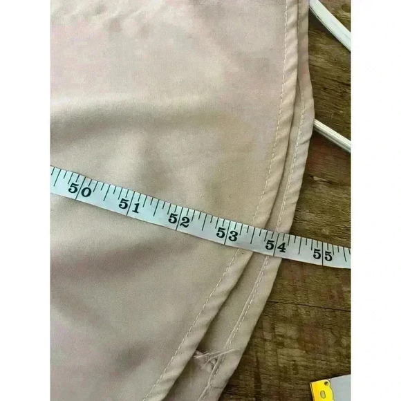 Show Me Your MuMu Hacienda Maxi Dress Off Shoulder Nude Chiffon Lined Size L - Picture 16 of 16